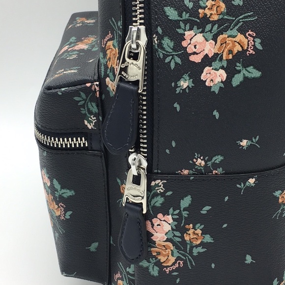 COACH MEDIUM CHARLIE BACKPACK WITH ROSE BOUQ. PRT - Picture 11 of 16